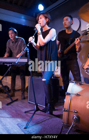 Chinesische Musik Band auf der Bühne Stockfoto