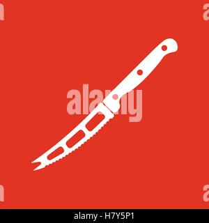 Das Messer für Käse-Symbol. Messer und Koch, Küche-Symbol. UI. Web. Logo. Zeichen. Flaches Design. Ca. Stock Vektor Stock Vektor