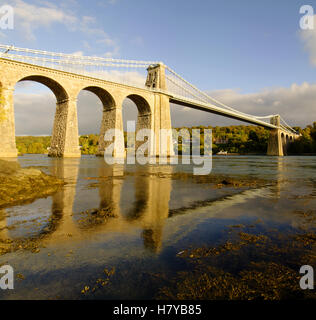 Menai Bridge, Anglesey, Stockfoto