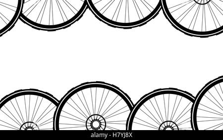 Straßen- und Mountainbike Fahrrad-Räder und Reifen-Muster Stockfoto