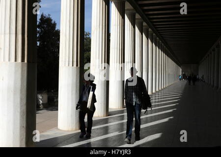 STOA des Attalos auf der Agora von Athen, Griechenland Stockfoto