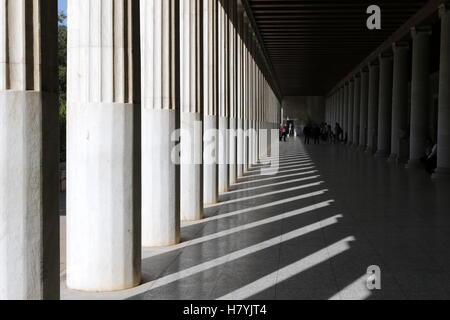 STOA des Attalos auf der Agora von Athen, Griechenland Stockfoto