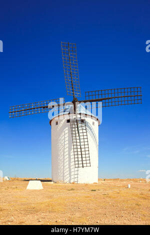 Cervantes Don Quixote Windmühle, Alcazar de San Juan, Kastilien-La Mancha, Spanien, Europa Stockfoto