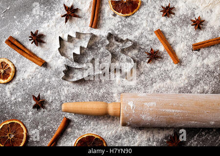 Weihnachtsplätzchen Backen Stockfoto