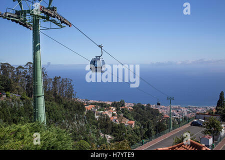 Seilbahn Monte bei Funchal, Madeira Stockfoto
