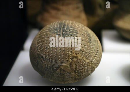 Becher-Kultur. Verzierte Schüssel.  Frühe Bronzezeit. Algodor (Aranjuez, Madrid). Nationales Archäologisches Museum, Madrid. Spanien. Stockfoto