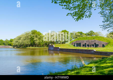 Baracke am ravelin Oranje-Promers in alte befestigte Stadt Naarden, Nordholland, Niederlande Stockfoto