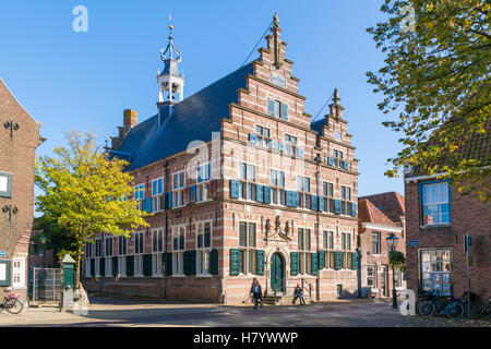 Rathaus in Marktstraat Straße im alten Stadt Naarden, Nordholland, Niederlande Stockfoto