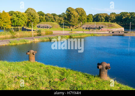 Ravelin Oranje-Promers von Bastion Promers in alte befestigte Stadt Naarden, Nordholland, Niederlande Stockfoto