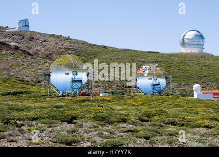 Observatorio Astrofísico, astronomisches Observatorium auf dem Roque de Los Muchachos, La Palma, Kanarische Inseln, Spanien, Europa Stockfoto