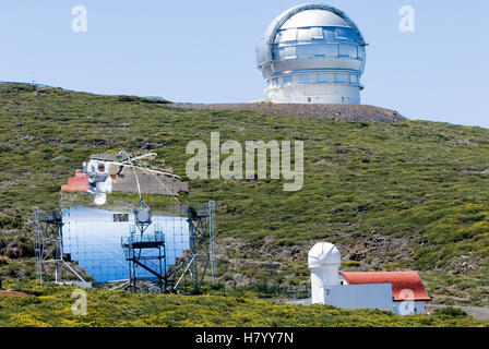 Observatorio Astrofísico, astronomisches Observatorium auf dem Roque de Los Muchachos, La Palma, Kanarische Inseln, Spanien, Europa Stockfoto