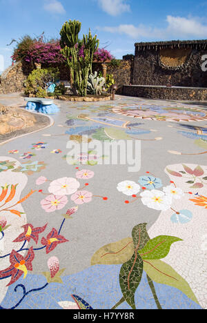 Plaza La Glorieta in Las Manchas, La Palma, Kanarische Inseln, Spanien, Europa Stockfoto