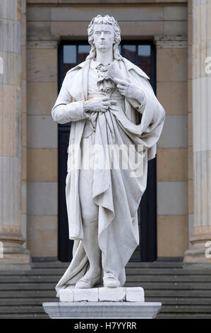 Statue von Friedrich Schiller, 1759-1805, deutscher Dichter, Berlin Stockfoto