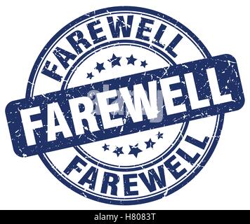 Abschied von blauen Grunge-Stempel Stock Vektor