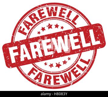Abschied von roten Grunge-Stempel Stock Vektor