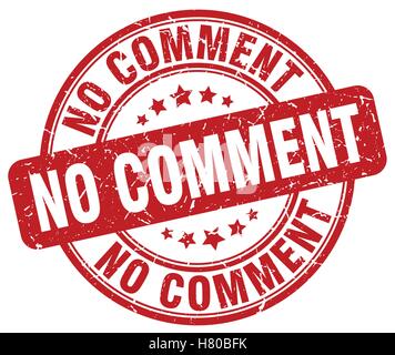 kein Kommentar-rote Grunge-Stempel Stock Vektor