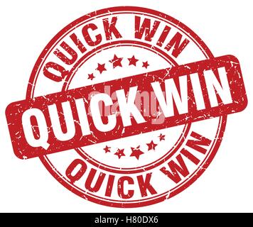 Quick-Win rot Grunge-Stempel Stock Vektor