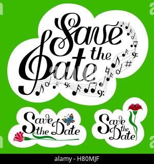 Save the Date-Schriftzug Stock Vektor