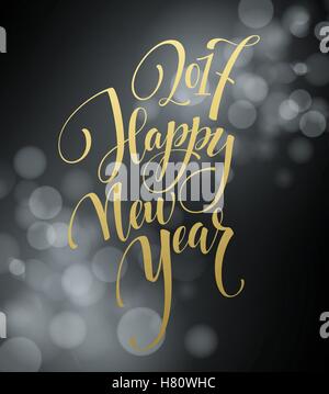 Christmas Party Einladung Plakat mit Hand Schriftzug beschriften Sie Frohe Weihnachten mit glänzenden Girlande auf Tafel. Vektor-illustration Stock Vektor