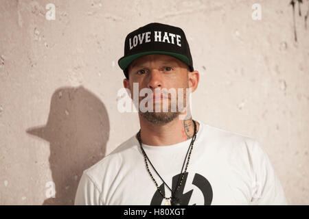 Tattoo-Künstler Ami James besucht die Tattoo Convention Kopenhagen Tinte 2013. Stockfoto