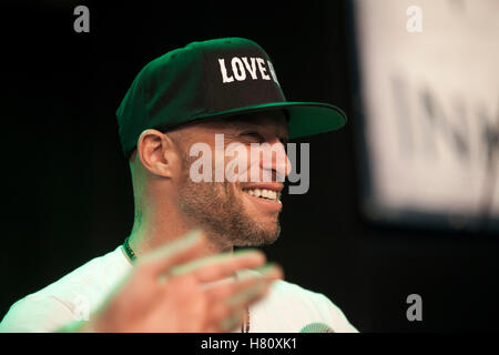 Tattoo-Künstler Ami James besucht die Tattoo Convention Kopenhagen Tinte 2013. Stockfoto