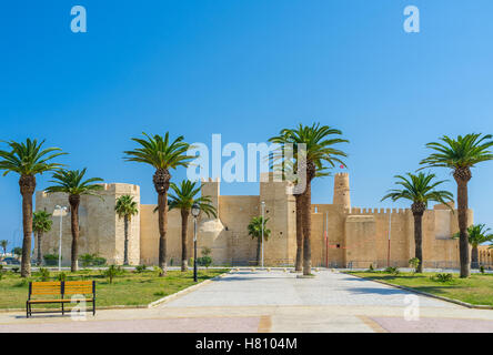 Ribat Festung ist die Visitenkarte von Monastir, Tunesien. Stockfoto