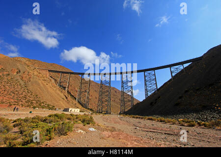 Viadukt von La Polvorilla, Tren A Las Nubes, Nordwesten Argentiniens Stockfoto