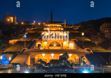 Eriwan-Kaskade im Morgengrauen, Armenien, Nahost, Asien Stockfoto