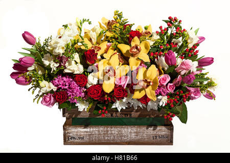 Blume Blumenstrauß Komposition für den Urlaub, Frühling Blumenstrauß für Ihren Liebling, festliche Blumenstrauß für eine weddin Stockfoto