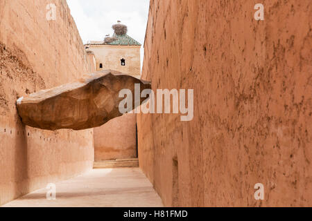 Marokko, Marrakesch, Palais El Badii, d. h. (den unvergleichlichen Palast), ein Auftragswerk der arabischen Saadian Sultan Ahmad al-Mansur Stockfoto