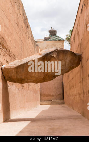 Marokko, Marrakesch, Palais El Badii, das heißt (der unvergleichliche Palast), im Auftrag des arabischen saadischen Sultans Ahmad al-Mansur Stockfoto