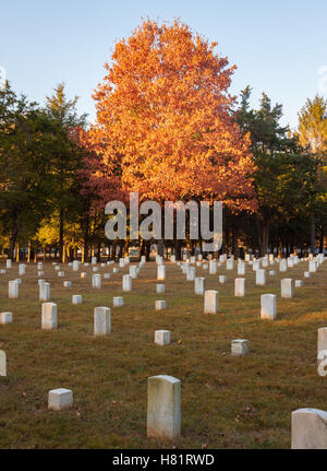 Zivile Soldatenfriedhof am Stones River National Battlefield Stockfoto