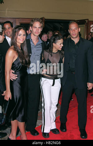 JORDANAN BREWSTER PAUL WALKER "FAST AND FURIOUS" LA PREMIER LA 18. Juni 2001 Stockfoto