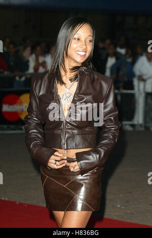 LISA MAFFIA MOBO AWARDS LONDON ARENA LONDON ENGLAND 1. Oktober 2002 Stockfoto