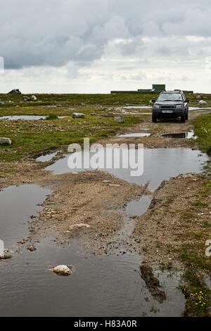 RAF Aird Uig-verlassenen Militärstützpunkt, Isle of Lewis Stockfoto