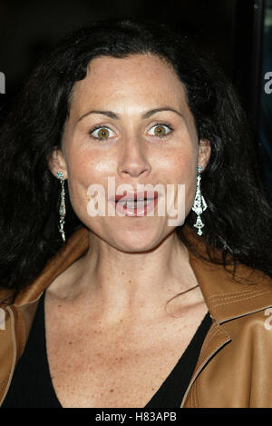 MINNIE DRIVER SHOWTIME WORLD FILM PREMIERE HOLLYWOOD LOS ANGELES USA 11. März 2002 Stockfoto