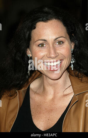 MINNIE DRIVER SHOWTIME WORLD FILM PREMIERE HOLLYWOOD LOS ANGELES USA 11. März 2002 Stockfoto