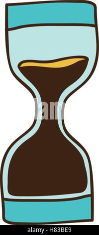 Sandclock Zeit Gerätesymbol auf weißem Hintergrund. Design zu zeichnen. Vektor-illustration Stock Vektor
