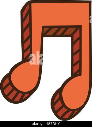 Musiknote Symbol auf weißem Hintergrund. Design zu zeichnen. Vektor-illustration Stock Vektor