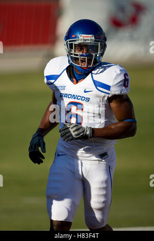 Sep. 18, 2009; Fresno, CA, USA; Boise State Broncos zurück laufen K. Harper (6) vor dem Spiel bei Bulldoggestadium. Boise Zustand besiegte die Fresno Zustand-Bulldoggen 51-34. Stockfoto