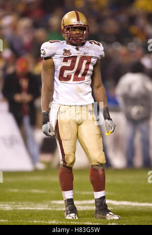 Dezember 2009; San Francisco, CA, USA; Boston College Eagles Cornerback Roderick Rollins (20) im vierten Quartal gegen die Southern California Trojans im Emerald Bowl 2009 im AT&T Park. USC besiegte BC 24:13. Stockfoto