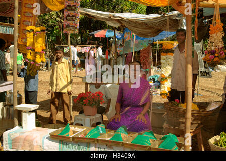 Kaufen Sie bei Festivals ein. Ländliche Maharashtra, Indien Stockfoto