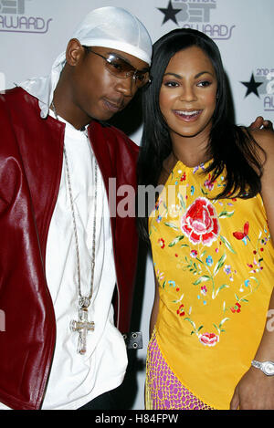 JA RULE & ASHANTI 2. BET AWARDS NOMIMATIONS KODAK THEATRE HOLLYWOOD LOS ANGELES USA 14. Mai 2002 Stockfoto