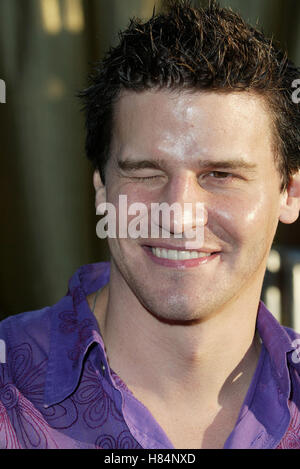 DAVID BOREANAZ AUSTIN POWERS IN GOLDSTÄNDER PREMIERE UNIVERSAL Amphitheater UNIVERSAL CITY LA USA 22. Juli 2002 Stockfoto