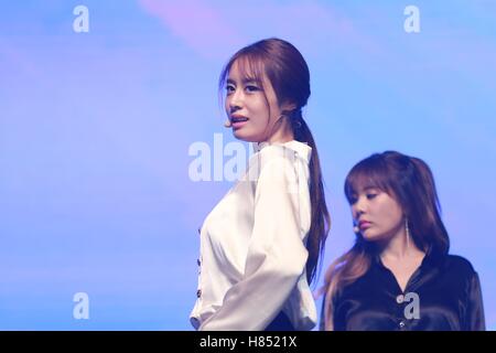 Seoul, Korea. 9. November 2016. T-Ara halten Schaufenster für das 12. Mini-Album REMEMBER in Seoul, Korea am 9. November 2016. (China und Korea Rechte heraus) © TopPhoto/Alamy Live-Nachrichten Stockfoto