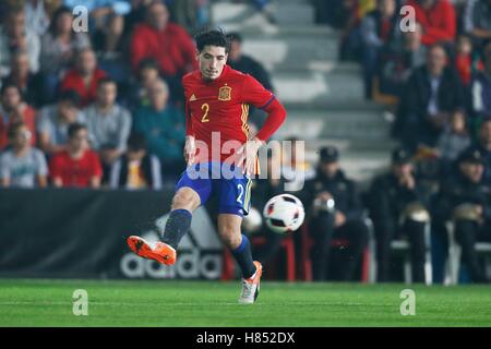 Das Estadio Municipal Pasaron, Pontevedra, Spanien. 10. Oktober 2016. Hector Bellerin (ESP), 10. Oktober 2016 - Fußball: UEFA unter 21 Championship Qualifikationsrunde match zwischen U21-Spanien U21-Estland 5: 0 im Estadio Municipal Pasaron, Pontevedra, Spanien. © Mutsu Kawamori/AFLO/Alamy Live-Nachrichten Stockfoto