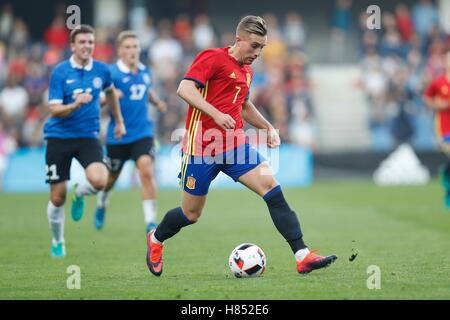 Das Estadio Municipal Pasaron, Pontevedra, Spanien. 10. Oktober 2016. Gerard Deulofeu (ESP), 10. Oktober 2016 - Fußball: UEFA unter 21 Championship Qualifikationsrunde match zwischen U21-Spanien U21-Estland 5: 0 im Estadio Municipal Pasaron, Pontevedra, Spanien. © Mutsu Kawamori/AFLO/Alamy Live-Nachrichten Stockfoto