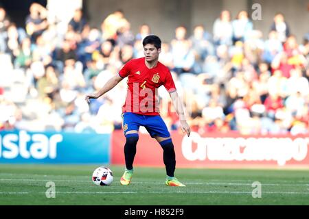 Das Estadio Municipal Pasaron, Pontevedra, Spanien. 10. Oktober 2016. Jorge bloße (ESP), 10. Oktober 2016 - Fußball: UEFA unter 21 Championship Qualifikationsrunde match zwischen U21-Spanien U21-Estland 5: 0 im Estadio Municipal Pasaron, Pontevedra, Spanien. © Mutsu Kawamori/AFLO/Alamy Live-Nachrichten Stockfoto