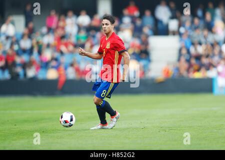 Das Estadio Municipal Pasaron, Pontevedra, Spanien. 10. Oktober 2016. Oliver Torres (ESP), 10. Oktober 2016 - Fußball: UEFA unter 21 Championship Qualifikationsrunde match zwischen U21-Spanien U21-Estland 5: 0 im Estadio Municipal Pasaron, Pontevedra, Spanien. © Mutsu Kawamori/AFLO/Alamy Live-Nachrichten Stockfoto