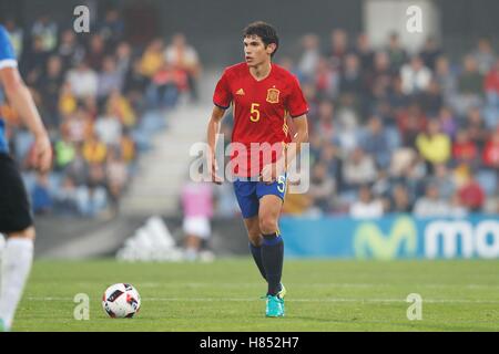 Das Estadio Municipal Pasaron, Pontevedra, Spanien. 10. Oktober 2016. Jesus Vallejo (ESP), 10. Oktober 2016 - Fußball: UEFA unter 21 Championship Qualifikationsrunde match zwischen U21-Spanien U21-Estland 5: 0 im Estadio Municipal Pasaron, Pontevedra, Spanien. © Mutsu Kawamori/AFLO/Alamy Live-Nachrichten Stockfoto